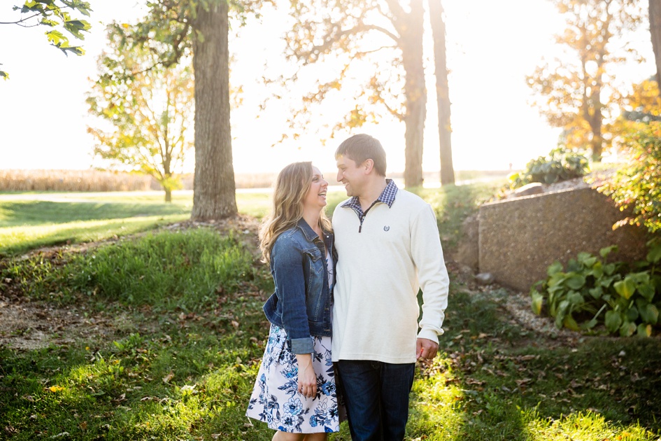 Eureka College sunset engagement photo session by Rachael Schirano Photography