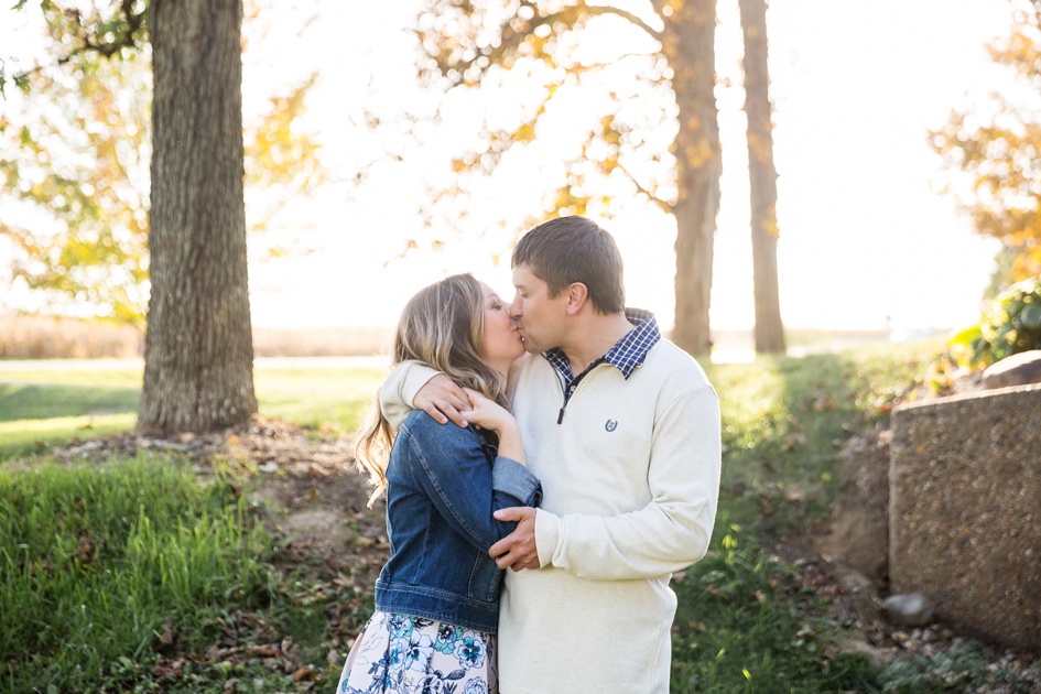 Eureka College sunset engagement photo session by Rachael Schirano Photography