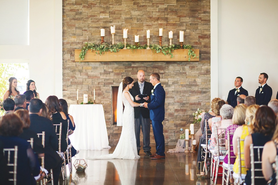 rustic Illinois summer wedding, wedding day ceremony by Rachael Schirano Photography