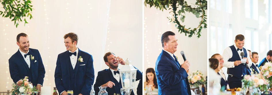 wedding day reception toasts by Rachael Schirano Photography