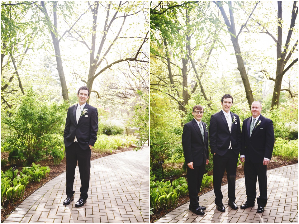 bloomington wedding photography, Groom and groomsmen at Thornhill Education Center wedding.