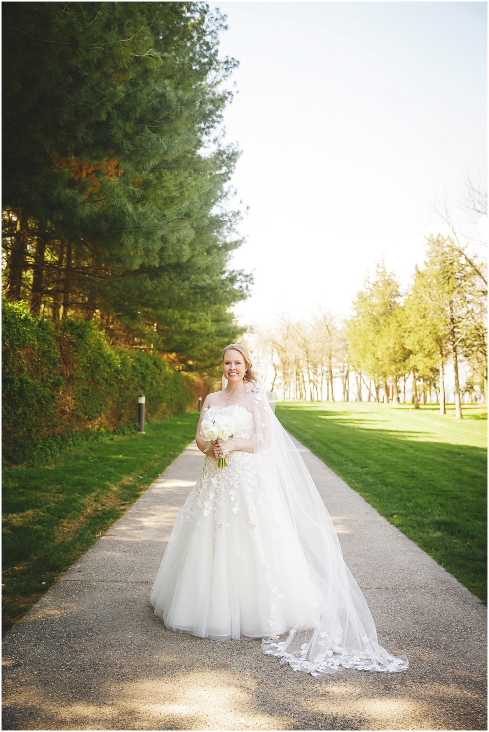 Bridal portraits at Allerton Park by Central Illinois Wedding Photographer Rachael Schirano.