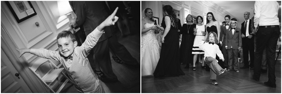 Guests dancing and enjoying reception at Allerton Park Mansion Wedding Reception.