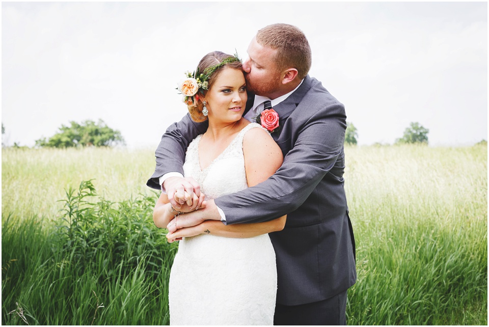 summer country club wedding photography, Bride and groom portraits at Central Illinois Farm Wedding.