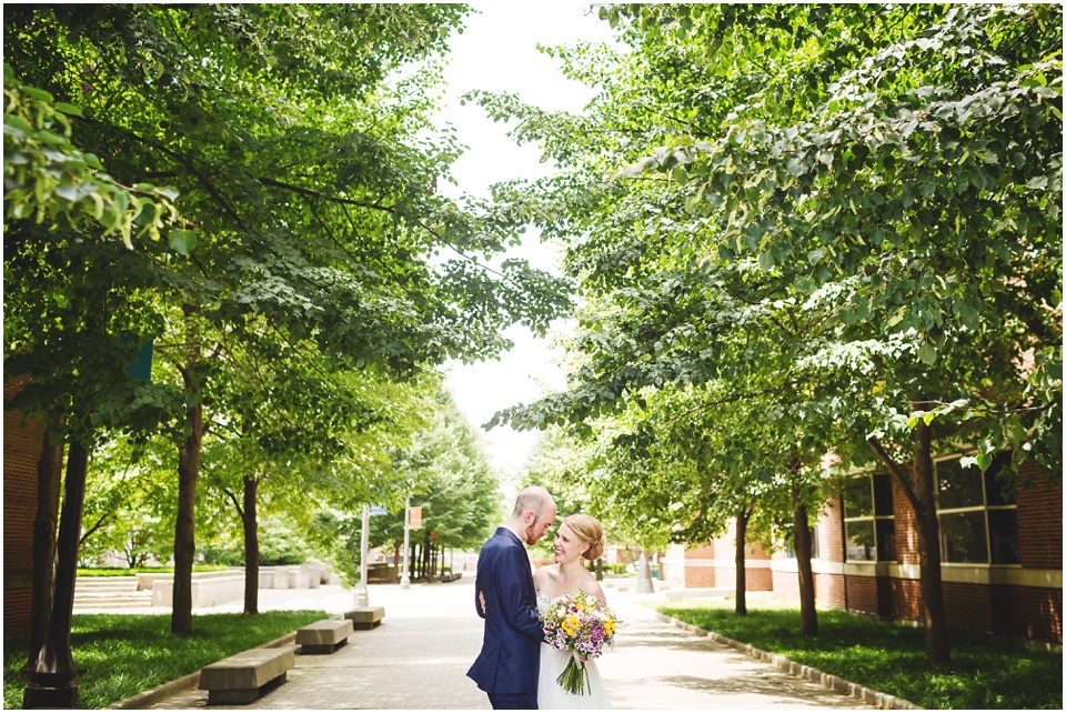 University of Illinois wedding photography, Bride and groom portraits at Central Illinois Park