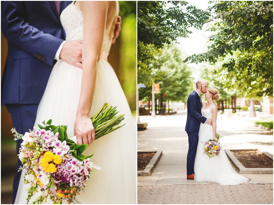University of Illinois wedding photography, Bride and groom portraits at Central Illinois Park