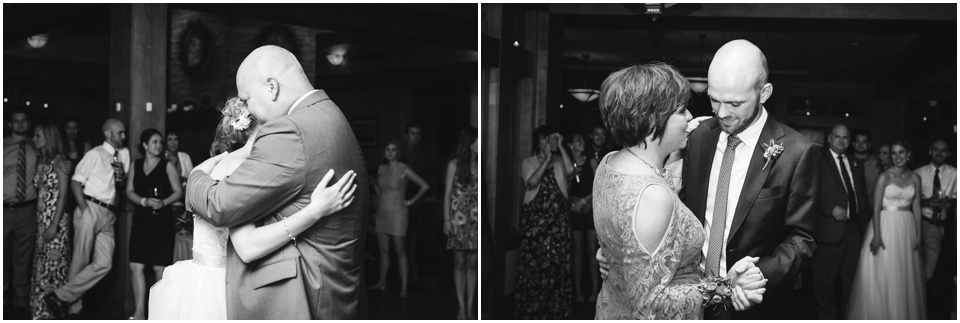 University of Illinois wedding photography, black and white parent dances photo