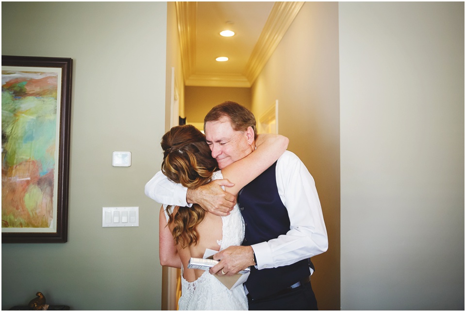 father daughter first look by Chicago Wedding Photographer Rachael Schirano