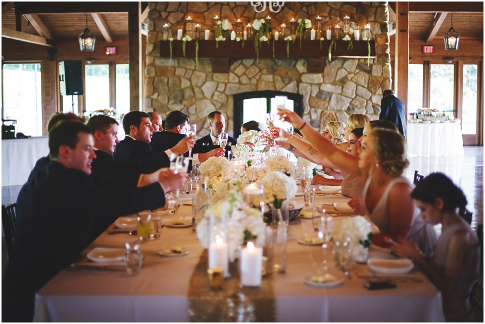 outdoor wedding photography, Wedding toasts by Bloomington Illinois Wedding Photographer Rachael Schirano