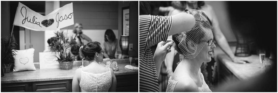 peoria illinois wedding photos, Bride with birdcage veil at Illinois Valley Yacht and Canoe Club Wedding