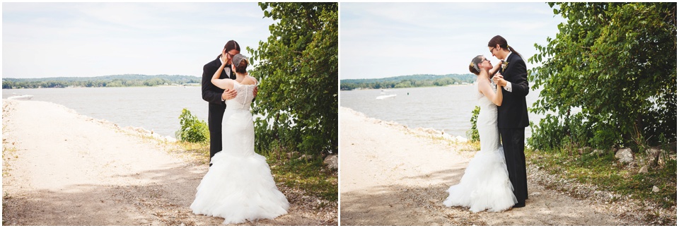 peoria illinois wedding photos,Bride and groom beach portraits at Illinois Valley Yacht and Canoe Club Wedding