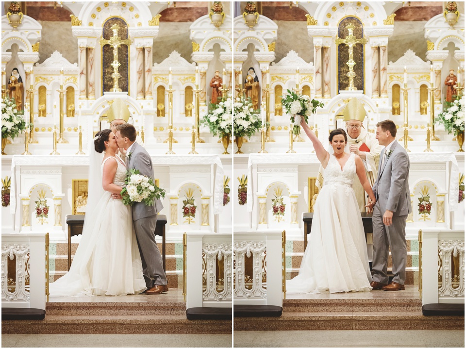 classic wedding photography, Central Illinois Cathedral wedding ceremony 