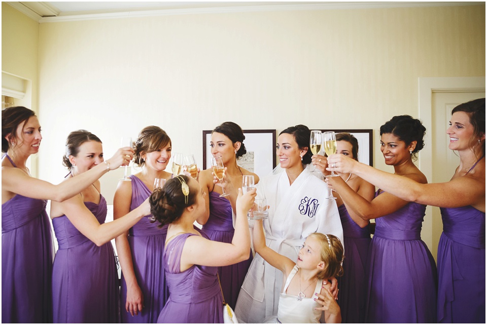 central illinois wedding photography, Central Illinois bride and bridesmaids toasting