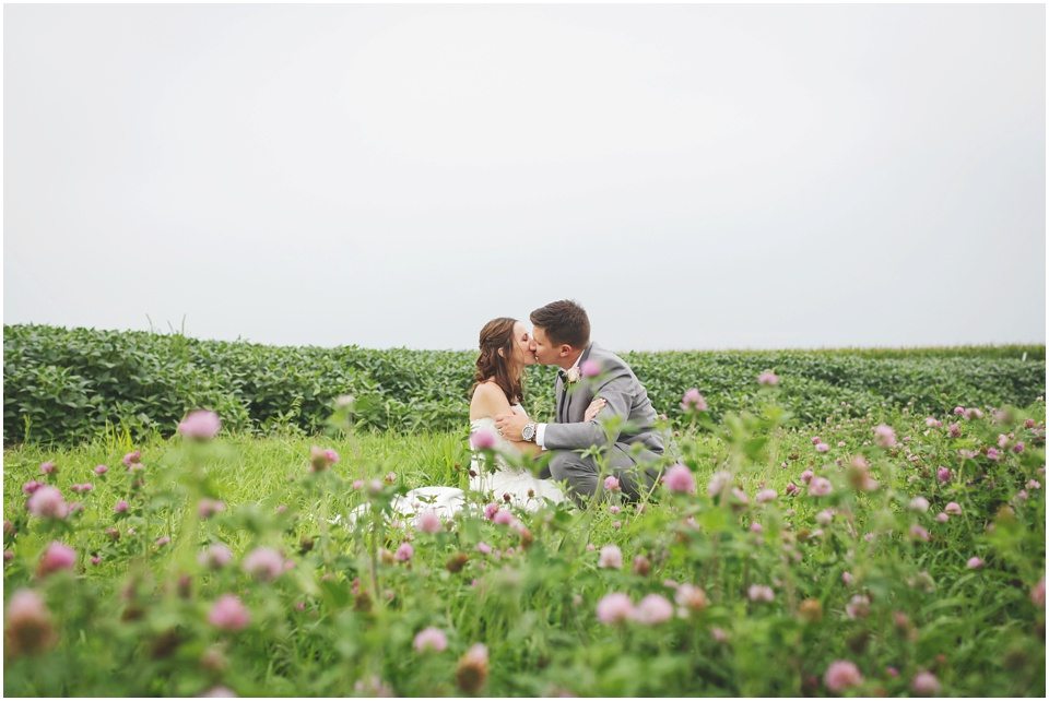 Bloomington Illinois outdoor summer wedding bride and groom portraits in vineyards