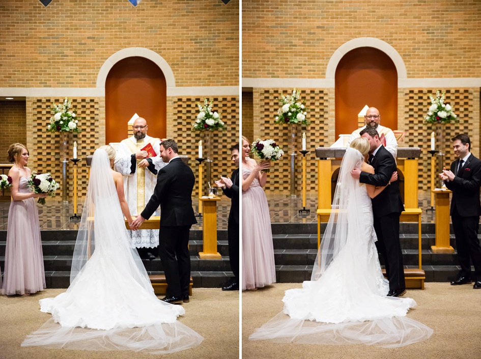 Central Illinois church wedding ceremony