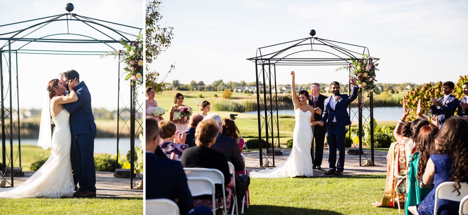 peoria Illinois wedding photographer, Central Iliinois outdoor wedding ceremony by Rachael Schirano Photography.