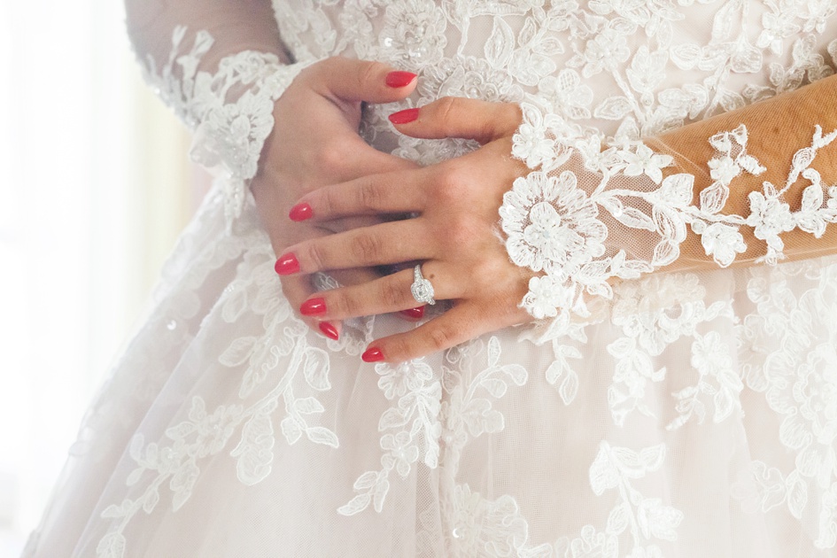Red bridal details and getting ready at Allerton Park Wedding by Rachael Schirano Photographer