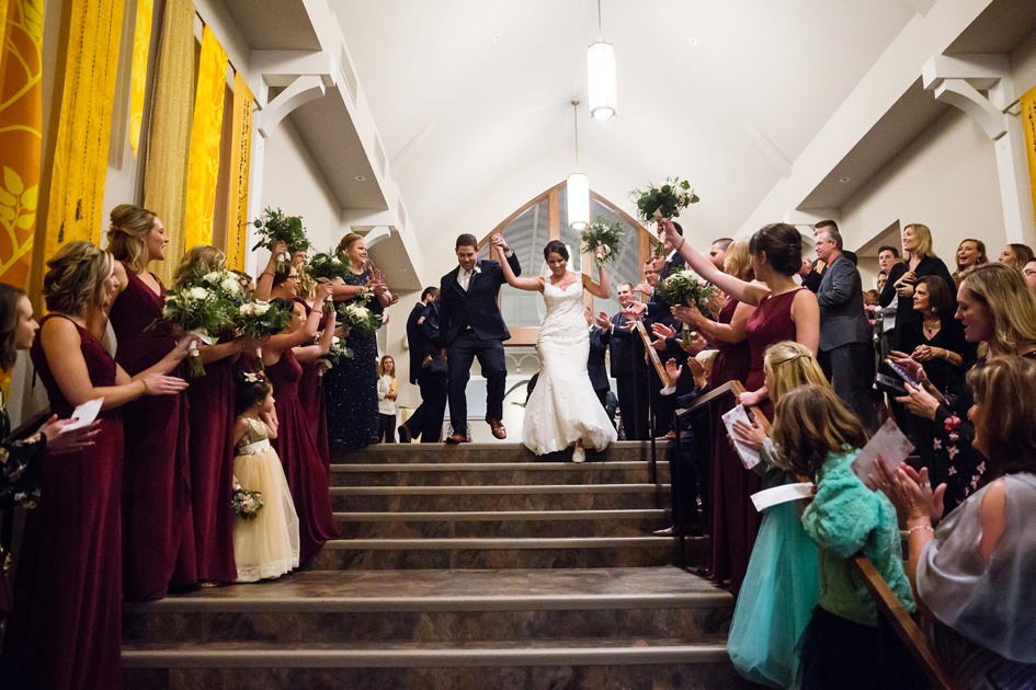 Central Illinois wedding ceremony exit