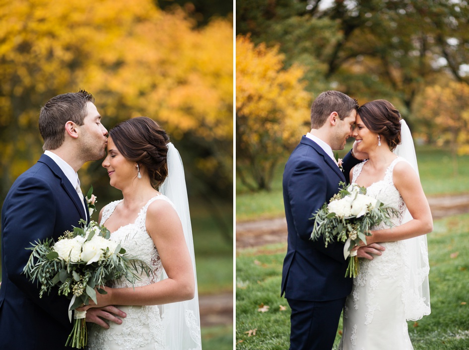fall wedding bride and groom portraits
