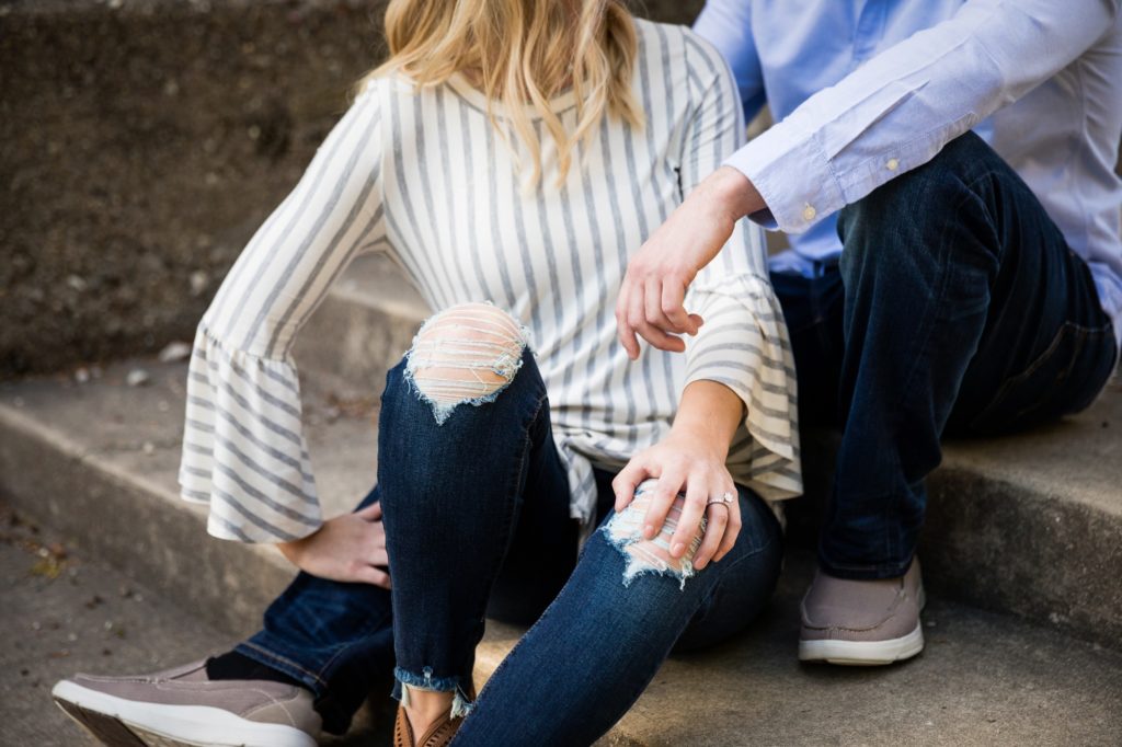 Champaign IL engagement session, Central Illinois engagement photographer, what to wear for your engagement session, pine tree engagement photos, couple's portraits, engaged couple, outdoor engagement