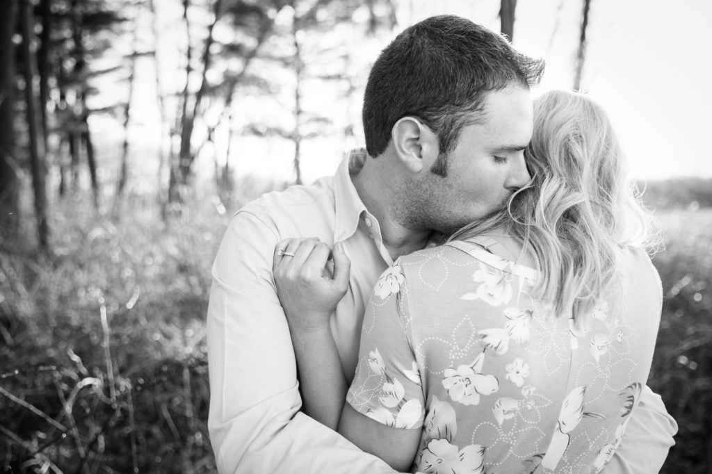 Champaign IL engagement session, Central Illinois engagement photographer, what to wear for your engagement session, pine tree engagement photos, couple's portraits, engaged couple, outdoor engagement