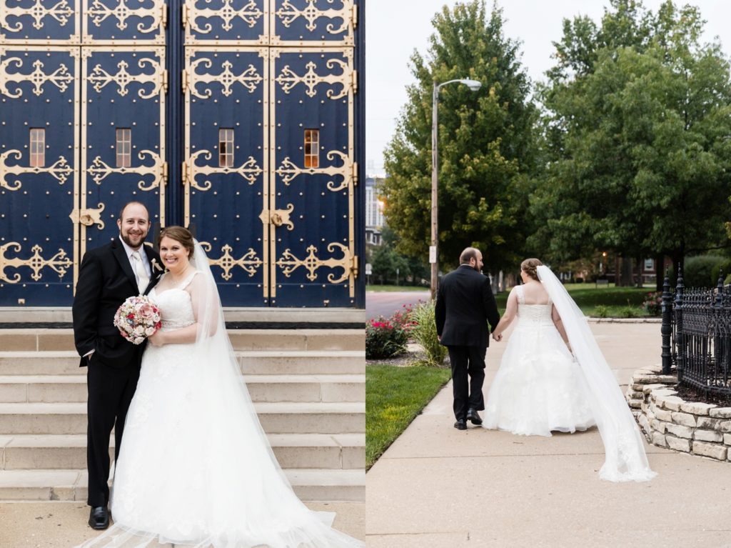Bloomington IL wedding photographer, Central Illinois wedding photographer, Peoria IL wedding photographer, Champaign IL wedding photographer, champagne and black wedding colors, romantic vintage inspired wedding, bride and groom portraits