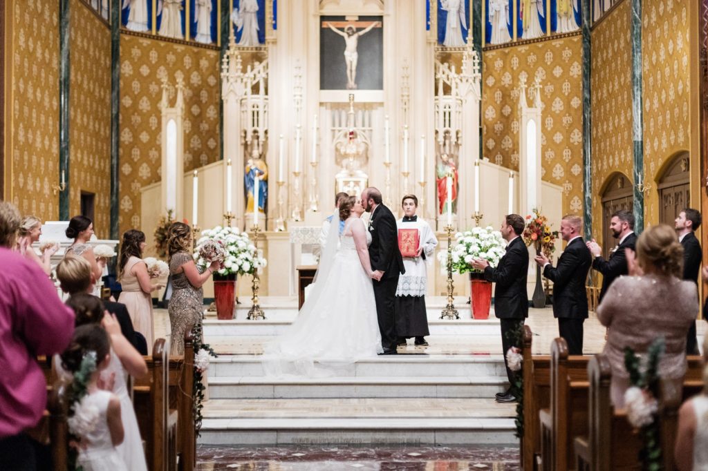 Bloomington IL wedding photographer, Central Illinois wedding photographer, Peoria IL wedding photographer, Champaign IL wedding photographer, champagne and black wedding colors, romantic vintage inspired wedding, church wedding ceremony