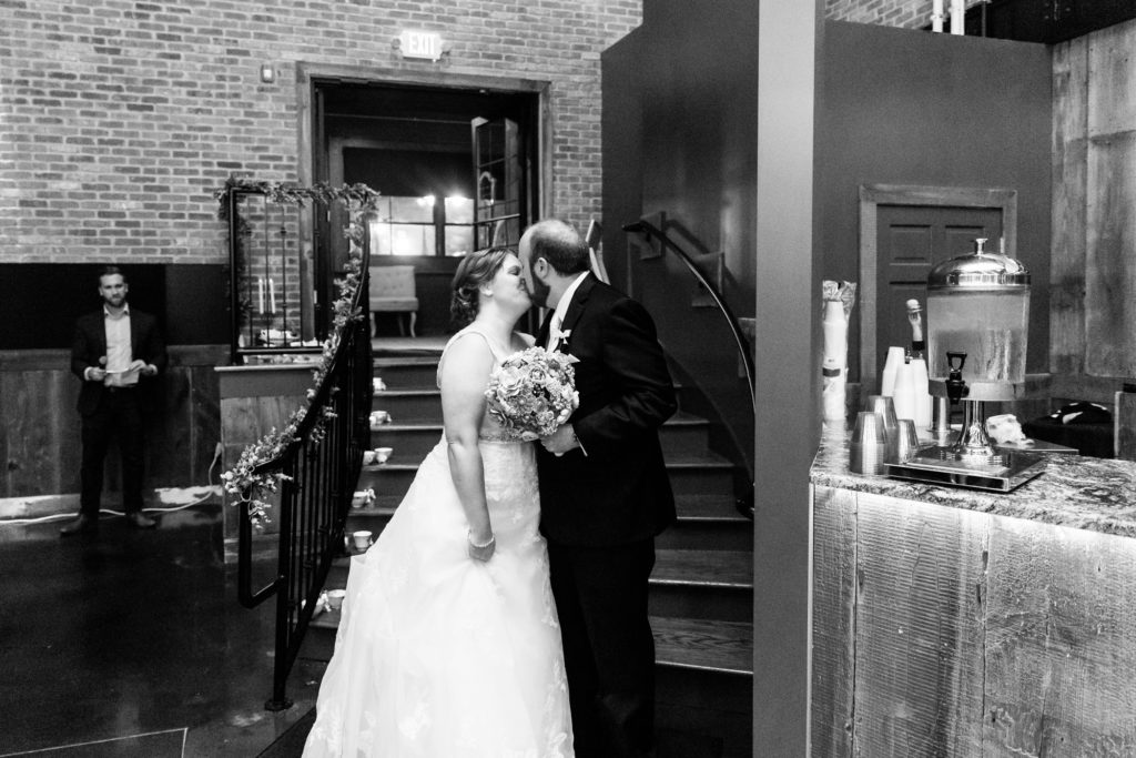 Bloomington IL wedding photographer, Central Illinois wedding photographer, Peoria IL wedding photographer, Champaign IL wedding photographer, champagne and black wedding colors, romantic vintage inspired wedding, the warehouse on state wedding reception, vintage wedding reception