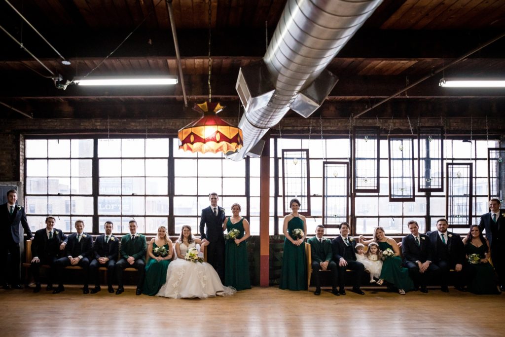 Bloomington IL wedding photographer, Central Illinois wedding photographer, Peoria IL wedding photographer, Champaign IL wedding photographer, indoor wedding, black and green wedding colors, vintage inspired wedding, emerald green wedding, wedding party