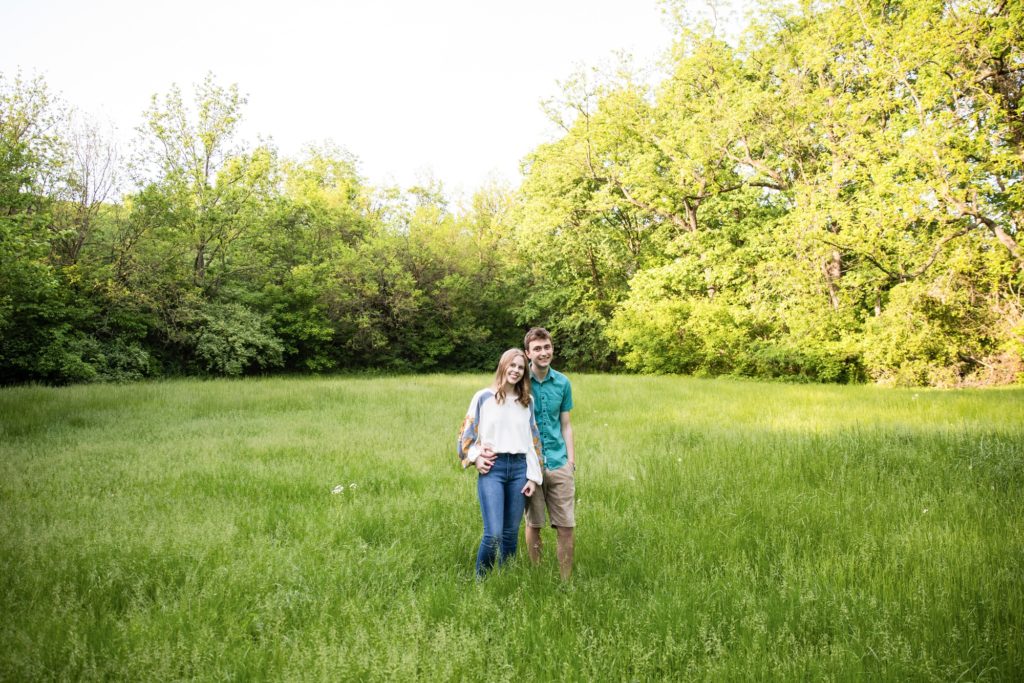 Bloomington IL engagement session, Central Illinois engagement photographer, what to wear for your engagement session, couple's portraits, engaged couple, outdoor engagement