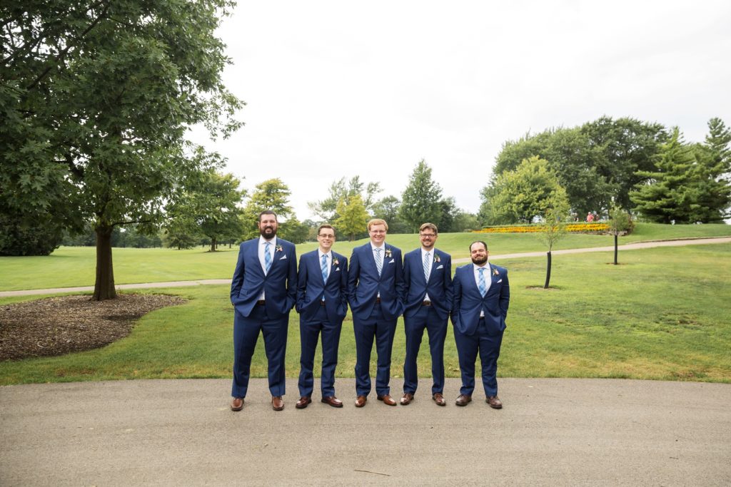Bloomington IL wedding photographer, Central Illinois wedding photographer, Peoria IL wedding photographer, Champaign IL wedding photographer, Bartlett Hills wedding, bride and groom portraits, bride and bridesmaids, blue groomsmen suits