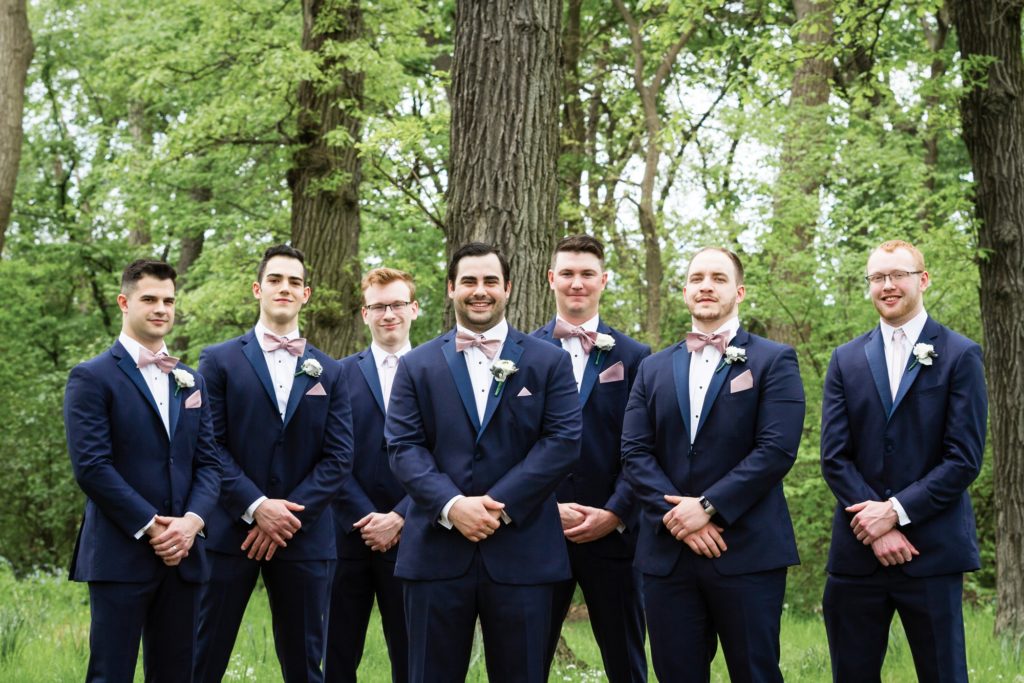 Bloomington IL wedding photographer, Central Illinois wedding photographer, Peoria IL wedding photographer, Champaign IL wedding photographer, blush pink and navy blue wedding colors, romantic wedding, groom and groomsmen portraits