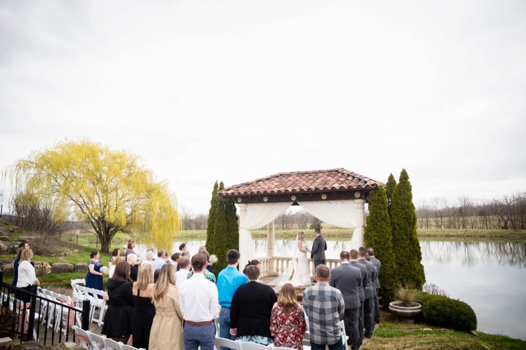 Bloomington IL wedding photographer, Central Illinois wedding photographer, Peoria IL wedding photographer, Champaign IL wedding photographer, Tuscany inspired wedding venue, grey and navy wedding colors, outdoor wedding ceremony