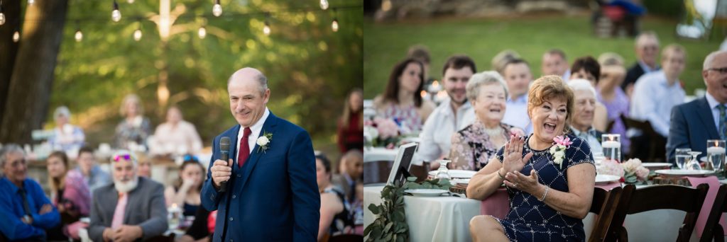 Bloomington IL wedding photographer, Central Illinois wedding photographer, Peoria IL wedding photographer, Champaign IL wedding photographer, burgundy white and navy blue wedding colors, romantic wedding, riverfront wedding, lakeside wedding, vintage inspired wedding, outdoor reception, toasts