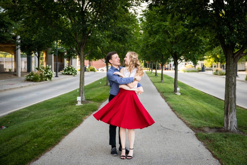 Bloomington IL engagement session, Central Illinois engagement photographer, what to wear for your engagement session, couple's portraits, engaged couple, outdoor engagement, formal engagement photos, downtown engagement session