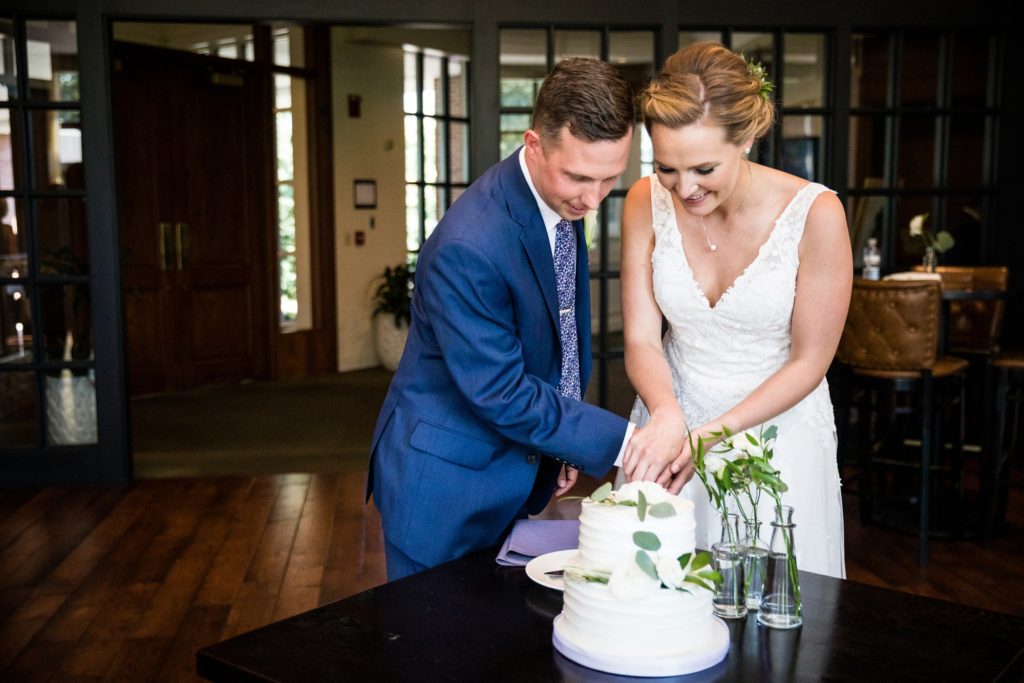 Bloomington IL wedding photographer, Central Illinois wedding photographer, Peoria IL wedding photographer, Champaign IL wedding photographer, purple and navy wedding colors, lavender and navy wedding colors, romantic wedding, wedding cake cutting